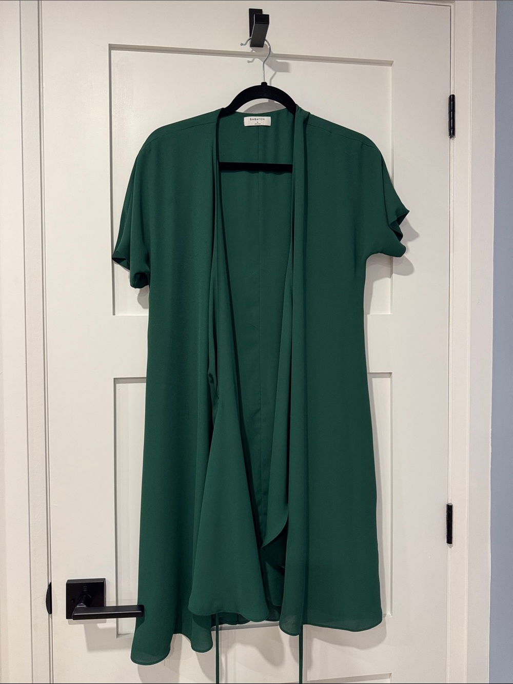 Barton Forest Green Short Sleeve wrap dress